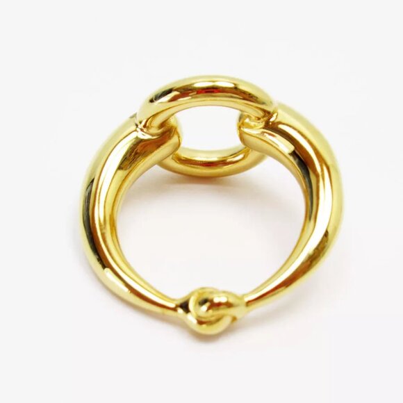HERMES Scarf ring gold metal - Picture 5 of 6